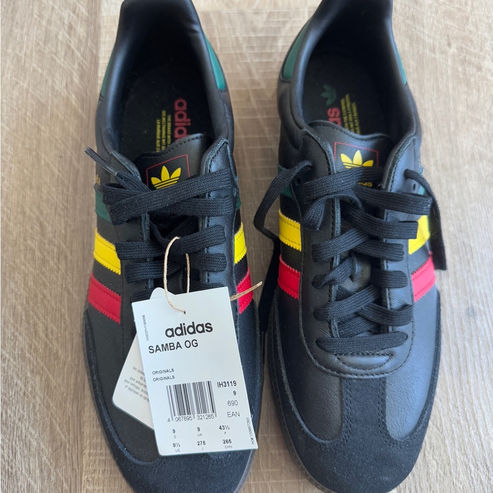 Adidas Black and Red Sneakers with Cushioned Midsole